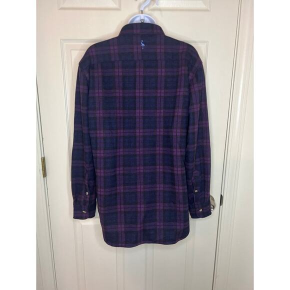 TailorByrd "The Sweatshirt" size Medium in color "Berry" Purple Plaid Lumberjack - Picture 8 of 16